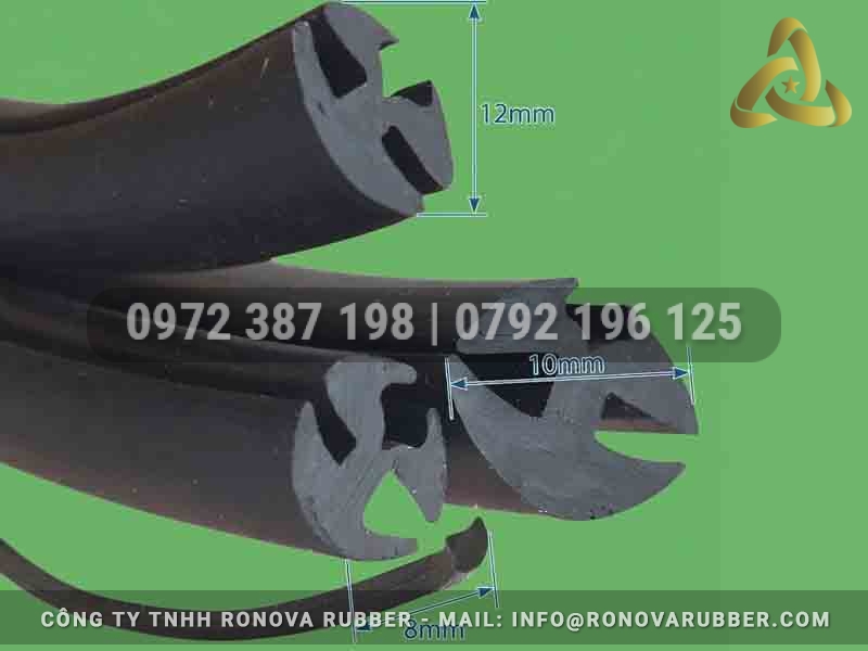 Ron tim cao su chữ H giúp cố định kính và khung kim loại chắc chắn tại Cao Su Ronova